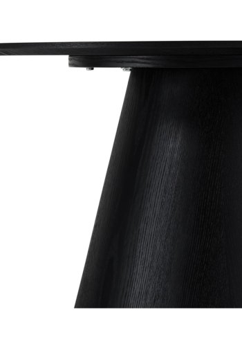Tango sofabord, rund - sort egefinér (80)