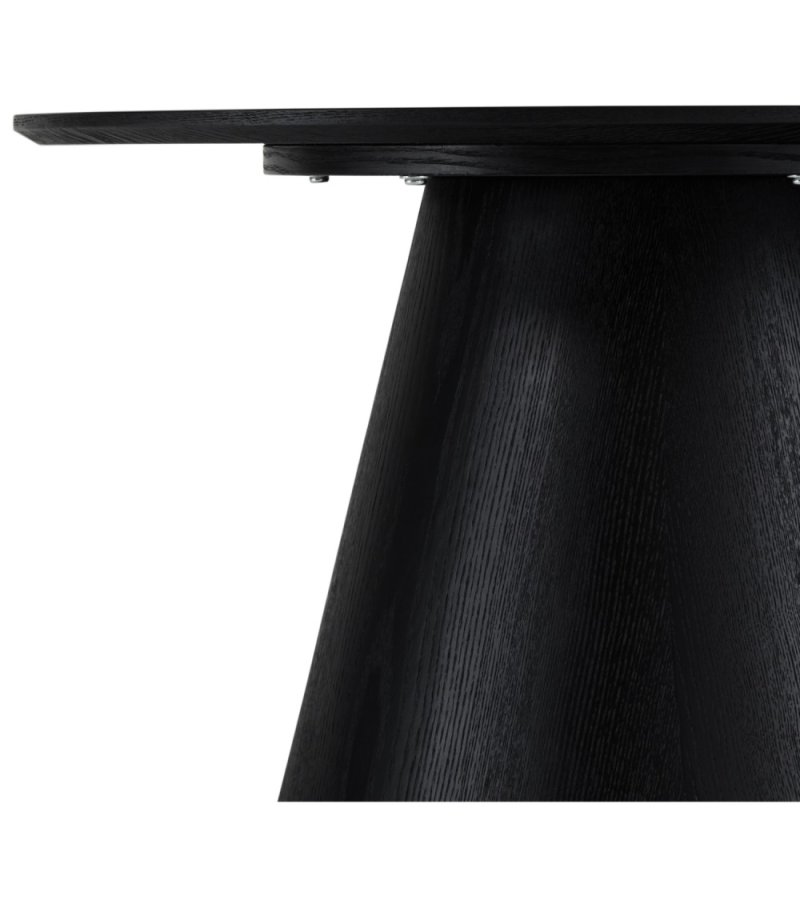 Tango sofabord, rund - sort egefinér (80)