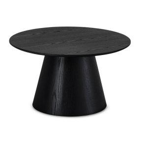 Tango sofabord, rund - sort egefinér (80)