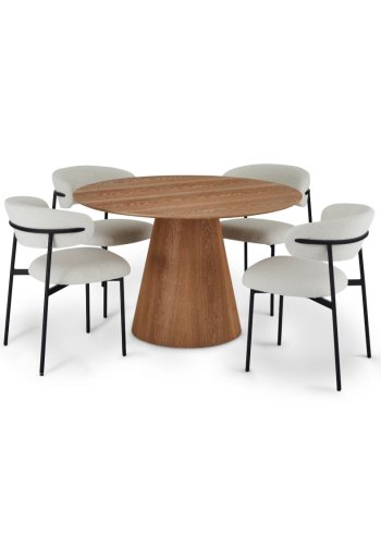 Tango spisebord, rund - natur egefinér (120)