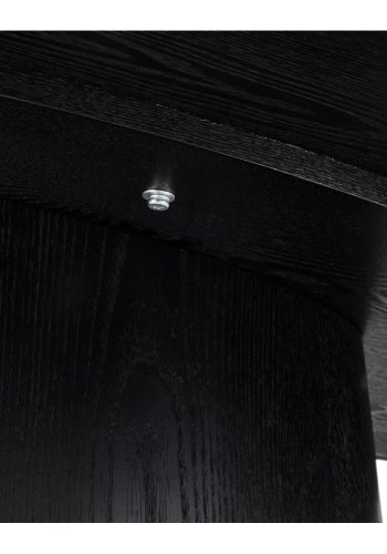 Tango spisebord, oval - sort egefinér (90x160)