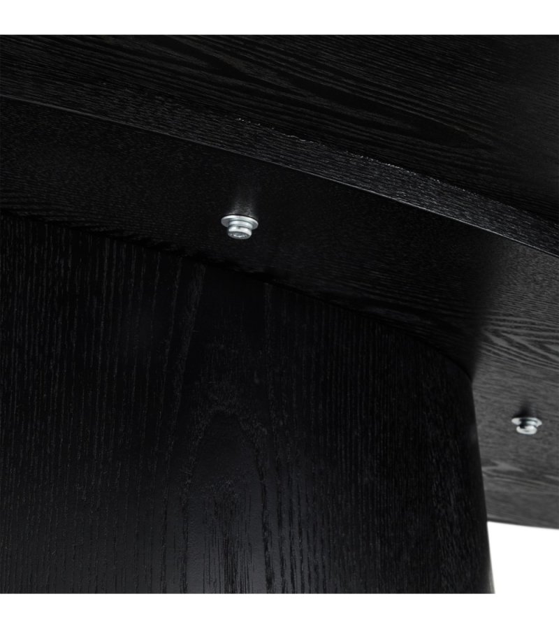 Tango spisebord, oval - sort egefinér (90x160)