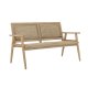 BLOOMINGVILLE Sorrento havesofa, m. armln - natur polyrattan og natur akacietr