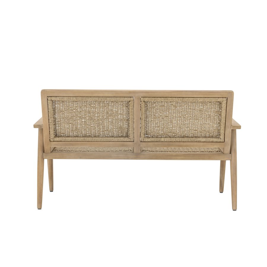 BLOOMINGVILLE Sorrento havesofa, m. armln - natur polyrattan og natur akacietr
