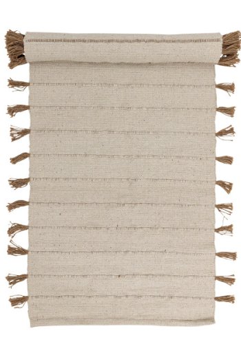 BLOOMINGVILLE Avino gulvtppe, rektangulr - natur bomuld (245x75)