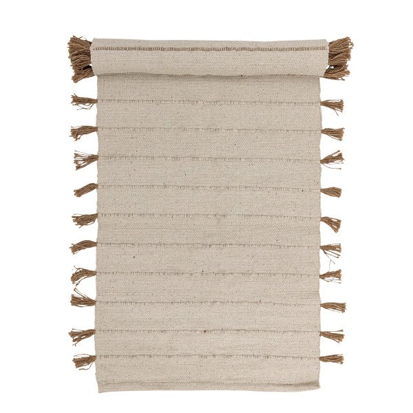 BLOOMINGVILLE Avino gulvtppe, rektangulr - natur bomuld (245x75)