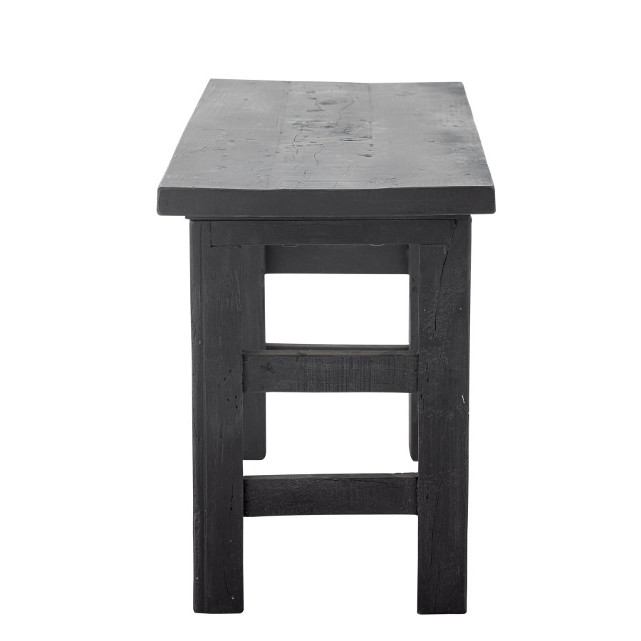 BLOOMINGVILLE Riber bnk, rektangulr - sort genanvendt tr (102x32)