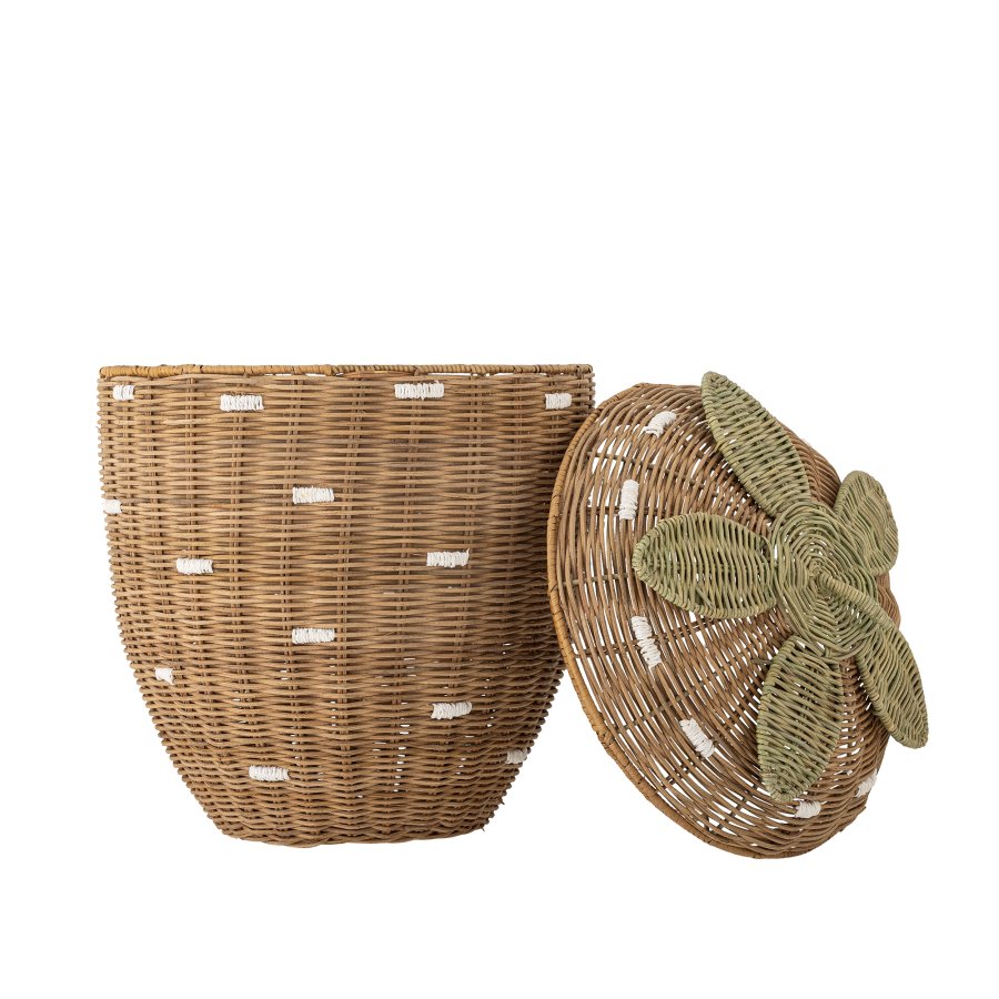 BLOOMINGVILLE MINI Pelino Kurv m/lg, Brun, Rattan