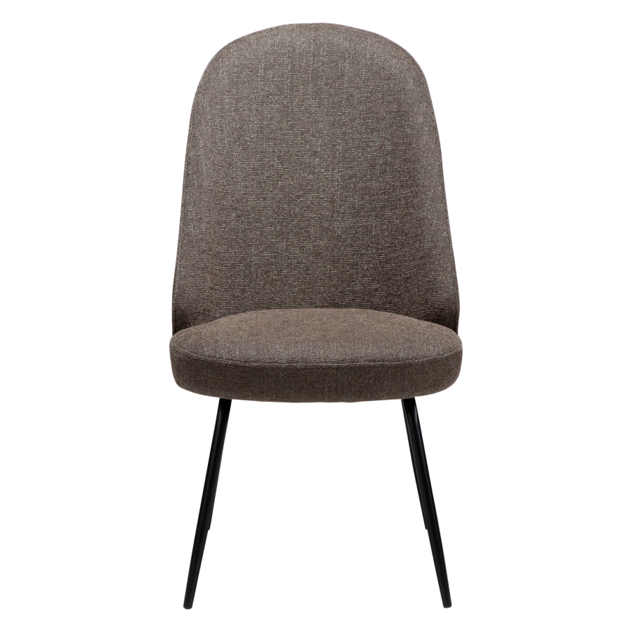 DANFORM Utopia spisebordsstol, hj ryg - Major brun boucléstof og sort stl