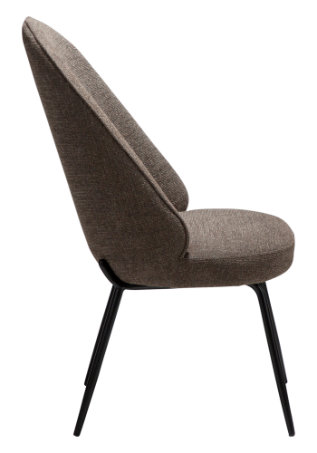 DANFORM Utopia spisebordsstol, hj ryg - Major brun boucléstof og sort stl