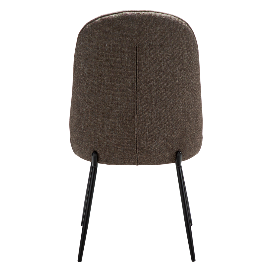 DANFORM Utopia spisebordsstol, hj ryg - Major brun boucléstof og sort stl