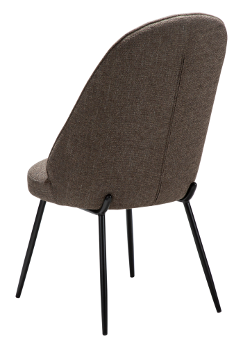 DANFORM Utopia spisebordsstol, hj ryg - Major brun boucléstof og sort stl