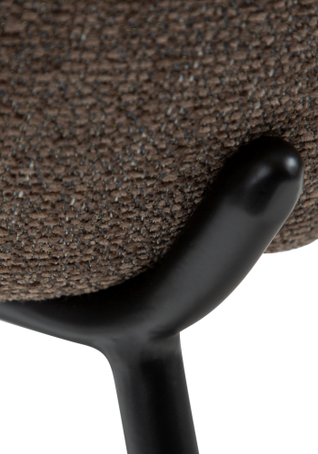 DANFORM Utopia spisebordsstol, hj ryg - Major brun boucléstof og sort stl