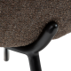 DANFORM Utopia spisebordsstol, hj ryg - Major brun boucléstof og sort stl