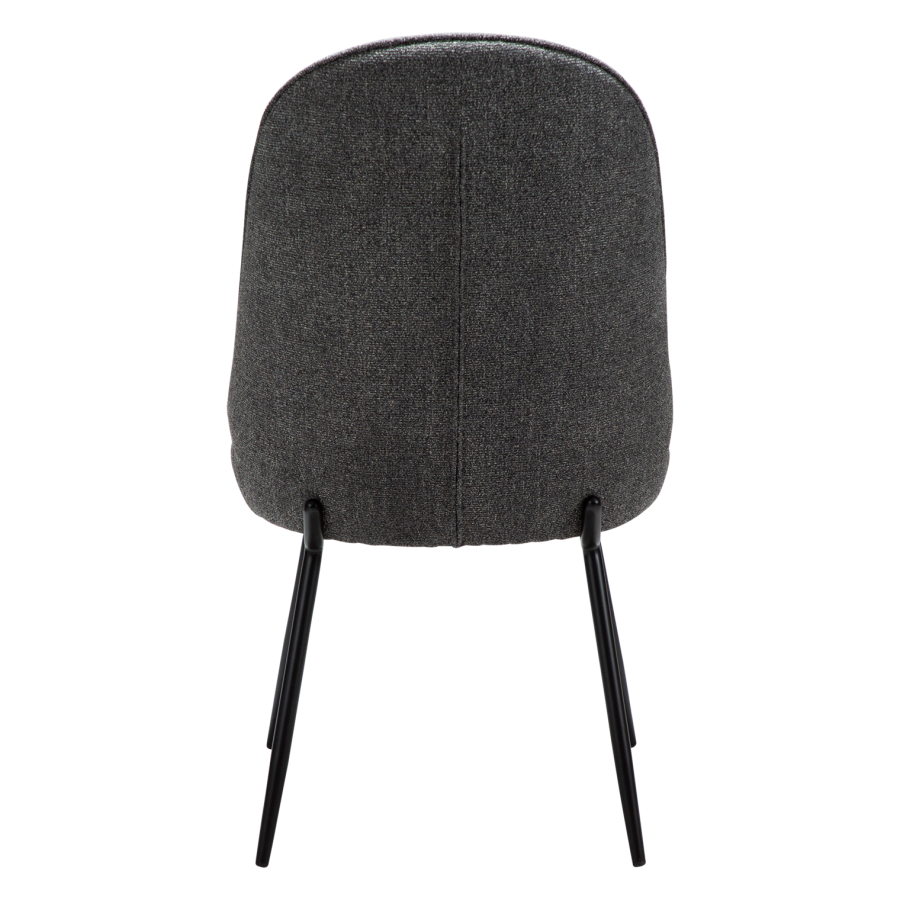 DANFORM Utopia spisebordsstol, hj ryg - pebble gr boucléstof og sort stl