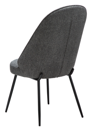 DANFORM Utopia spisebordsstol, hj ryg - pebble gr boucléstof og sort stl