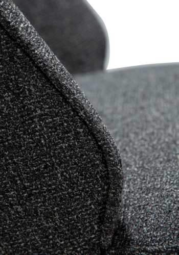 DANFORM Utopia spisebordsstol, hj ryg - pebble gr boucléstof og sort stl