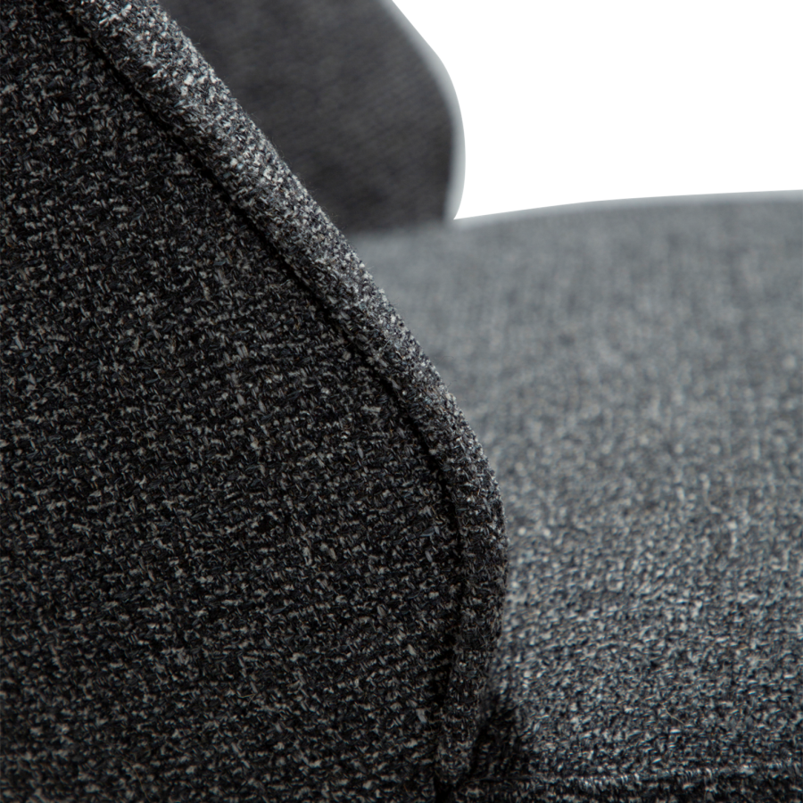 DANFORM Utopia spisebordsstol, hj ryg - pebble gr boucléstof og sort stl