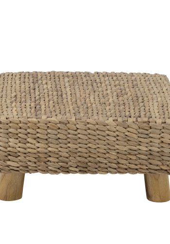 BLOOMINGVILLE MINI Mojo brnetaburet, kvadratisk - natur vandhyacint og teak (50x50)