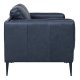 Valencia 2 pers. sofa - sort semianilin lder og sort metal