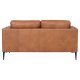 Valencia 2 pers. sofa - lysebrun semianilin lder og sort metal