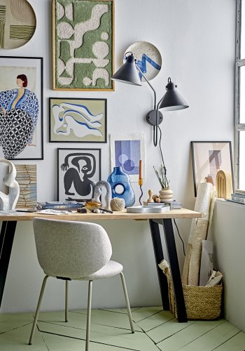 BLOOMINGVILLE Amica serveringsfad, rund - rosa stentj (39)