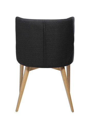 DAN-FORM Vetro lnestol - sort stof og natur egetr
