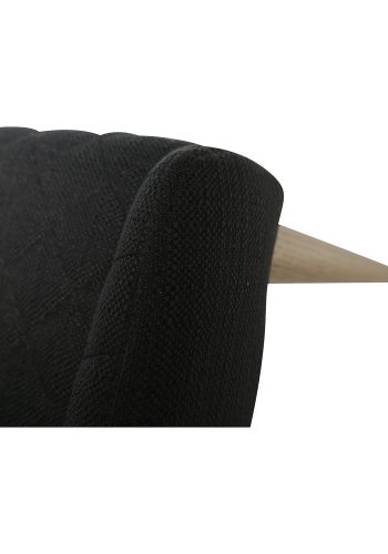 DAN-FORM Vetro lnestol - sort stof og natur egetr