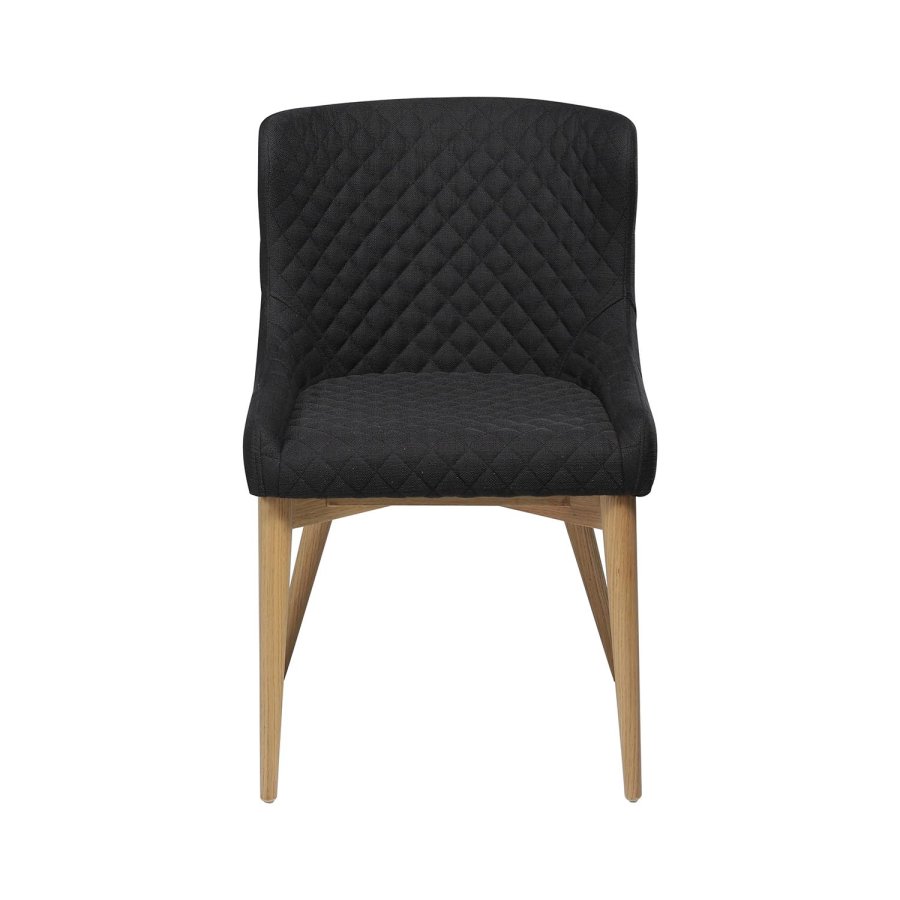 DAN-FORM Vetro lnestol - sort stof og natur egetr