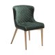DAN-FORM Vetro lnestol - grn velour og natur egetr