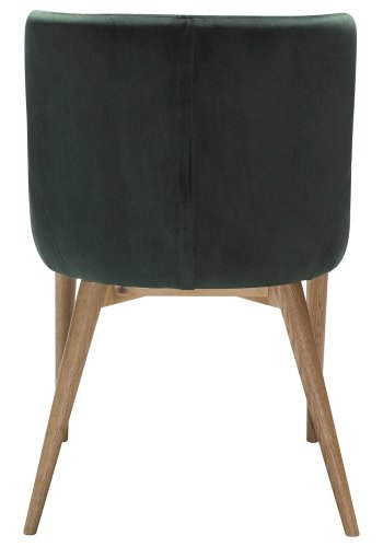 DAN-FORM Vetro lnestol - grn velour og natur egetr