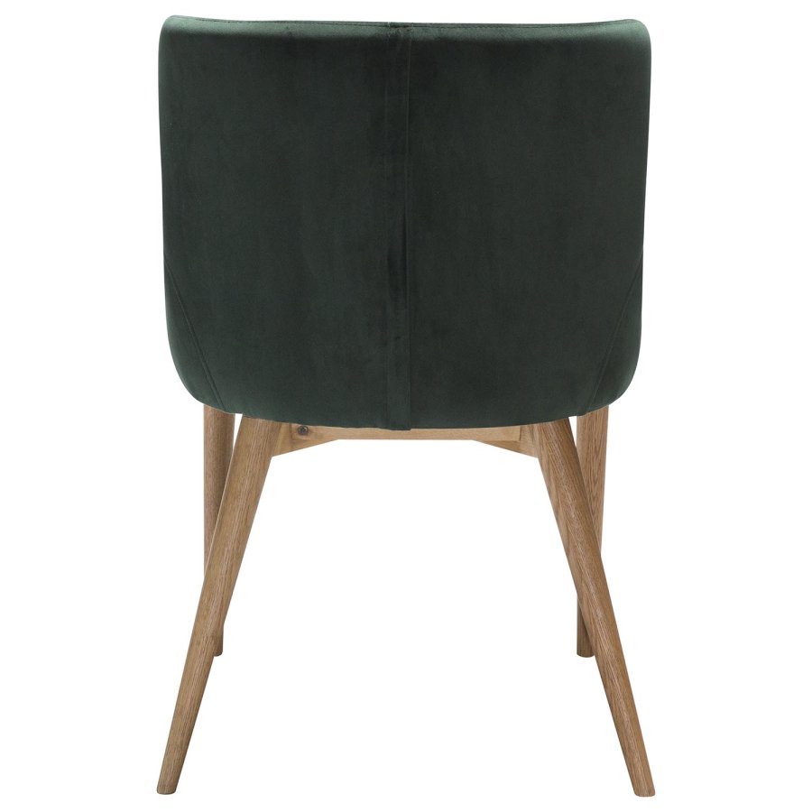 DAN-FORM Vetro lnestol - grn velour og natur egetr