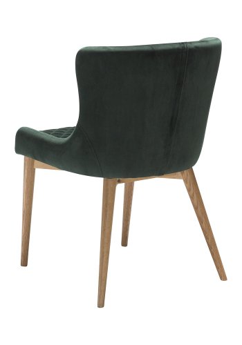 DAN-FORM Vetro lnestol - grn velour og natur egetr