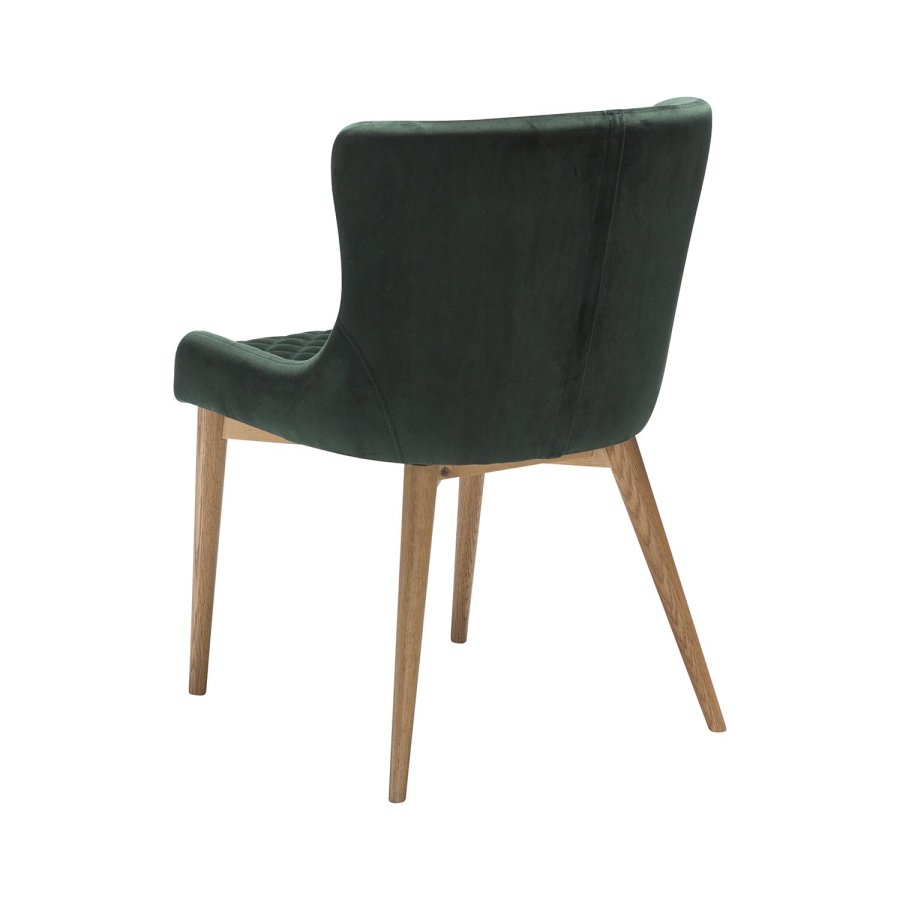 DAN-FORM Vetro lnestol - grn velour og natur egetr