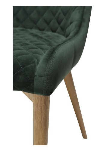 DAN-FORM Vetro lnestol - grn velour og natur egetr