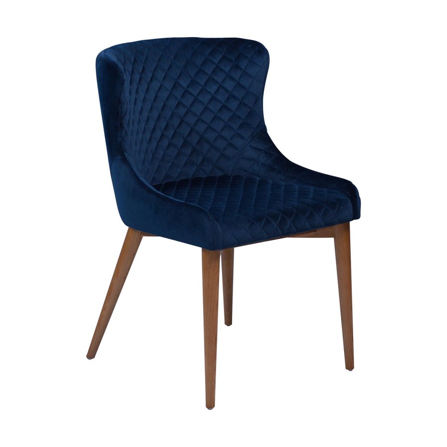 DAN-FORM Vetro lnestol - bl velour og natur egetr