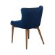 DAN-FORM Vetro lnestol - bl velour og natur egetr