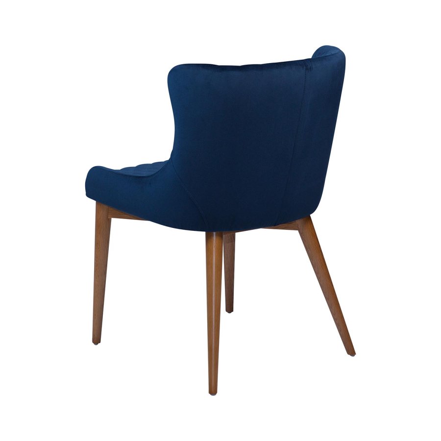 DAN-FORM Vetro lnestol - bl velour og natur egetr