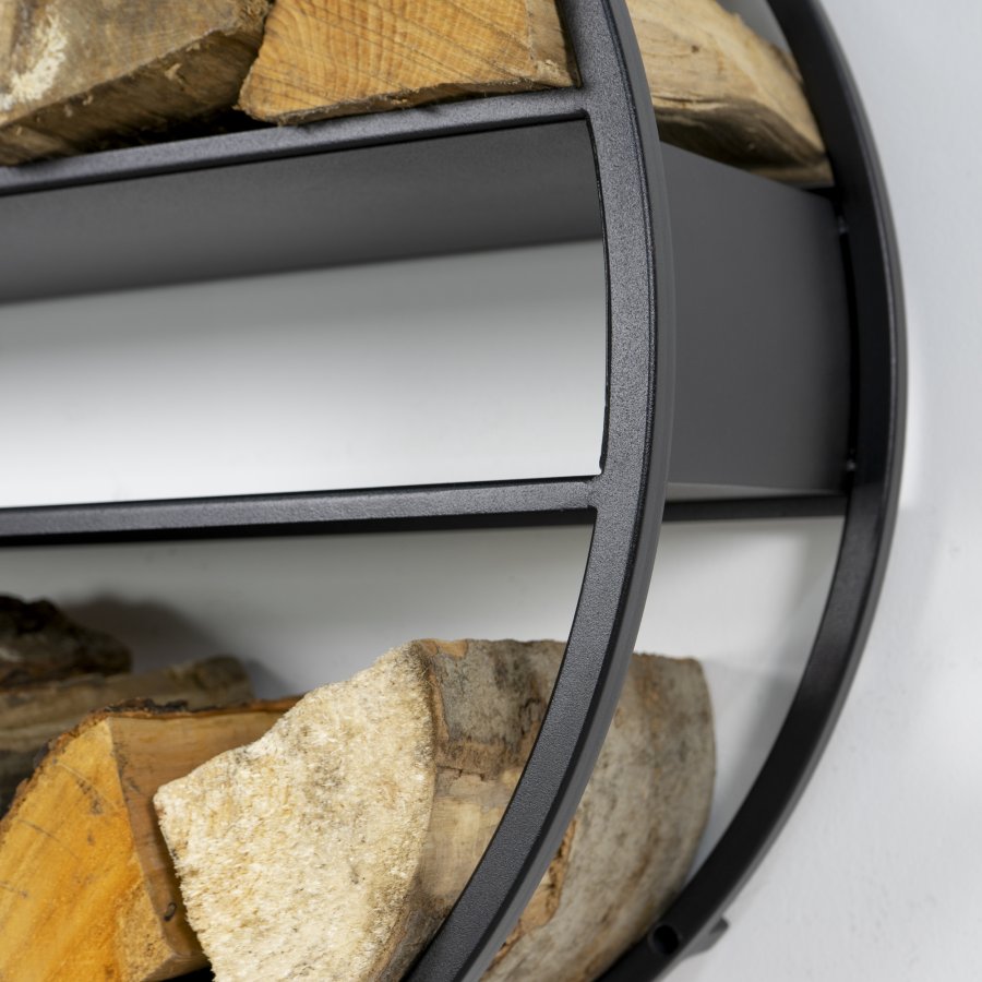 SPINDER DESIGN Timber Tumbler M brndeholder, vghngt, rund - sort stl (100)