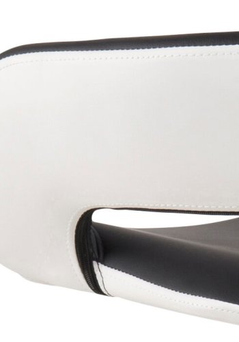 ACT NORDIC Grace barstol - sort/hvid lder PU, metalstel, m. trompetfod