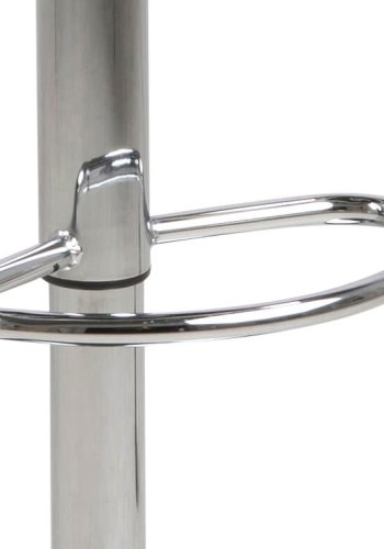 ACT NORDIC Grace barstol - sort/hvid lder PU, metalstel, m. trompetfod