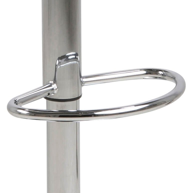 ACT NORDIC Grace barstol - sort/hvid lder PU, metalstel, m. trompetfod