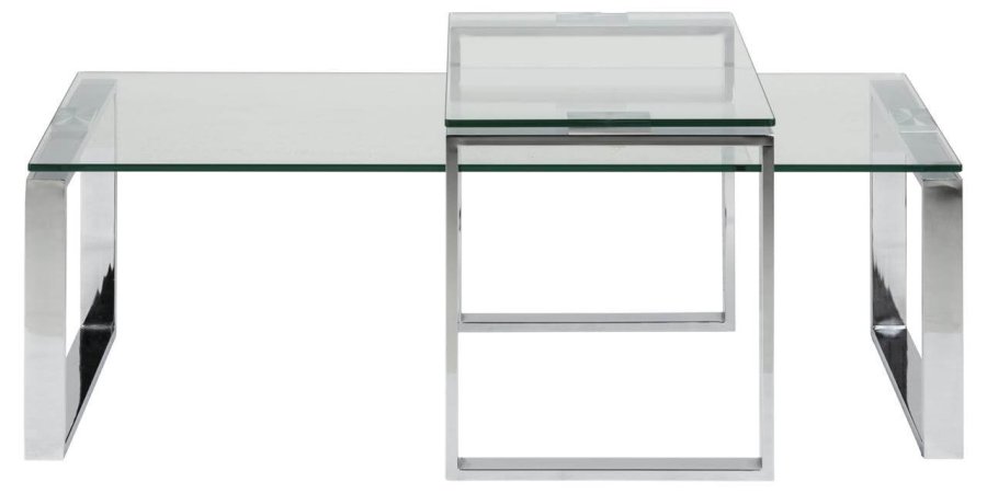 ACT NORDIC Katrine sofabord - Klar glas og metal