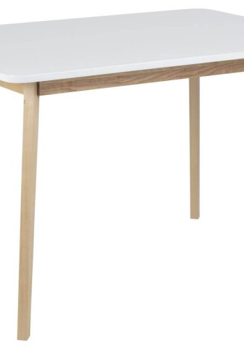 ACT NORDIC Raven spisebord - hvidt og natur tr, 80x120 