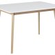 ACT NORDIC Raven spisebord - hvidt og natur tr, 80x120 