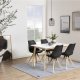 ACT NORDIC Raven spisebord - hvidt og natur tr, 80x120 