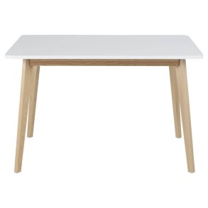 ACT NORDIC Raven spisebord - hvidt og natur tr, 80x120 