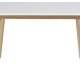 ACT NORDIC Raven spisebord - hvidt og natur tr, 80x120 