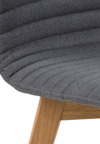 ACT NORDIC Arosa spisebordsstol - antracitgr stof, tr ben