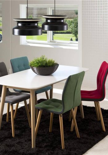 ACT NORDIC Nagano spisebord - hvid/natur egetr